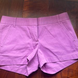 J. Crew 100% Cotton Chino Broken-In Purple Shorts 3.5”
